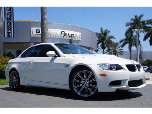 2012 bmw m3 convertible m double clutch premium clean carfax 1 owner florida car