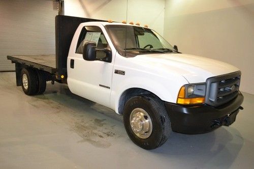 1 owner!! xl!! f-350 4x2 manual vinyl seats flat bed regular cab keyless l@@k