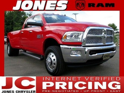 New 2013 ram 3500 4wd crew cab laramie diesel drw msrp $63090 flame red