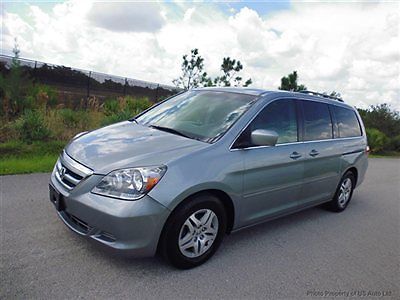 06 honda odyssey ex-l carfax leather pwr doors tv dvd sunroof ecotech financing