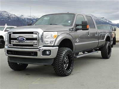 Ford crew cab lariat 4x4 powerstroke diesel custom new lift wheels tires leather