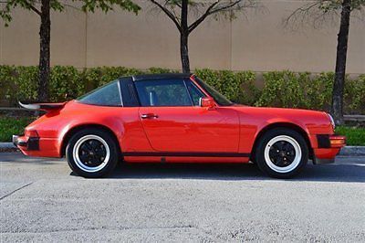 1987 porsche 911 carrera g50 3.2 liter finished in classic guards red \ black