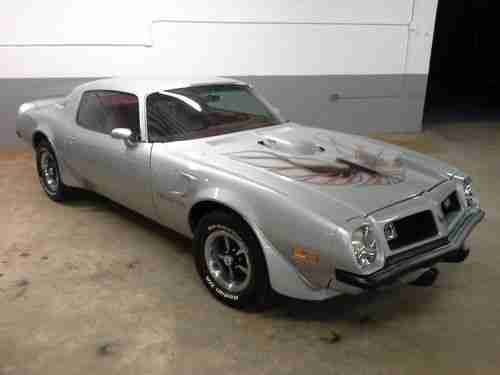 Sell used 1975 Pontiac Trans Am silver with oxblood red interior in ...