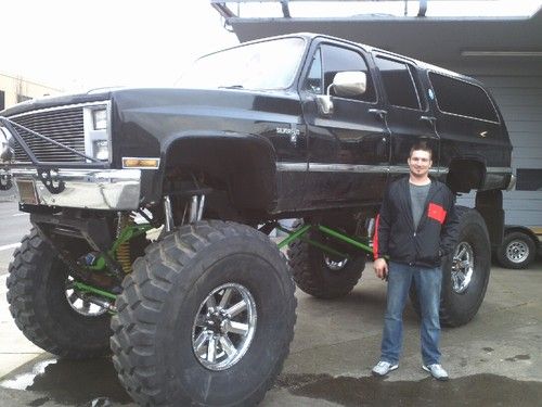 1985 lifted monster suburban truck/suv-37" lift, new 51" tires/transmission