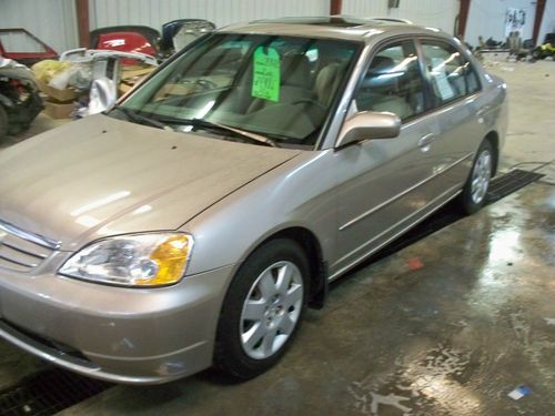 2002 honda civic ex sedan 4 cyl auto 97k miles sunroof cloth pwr lcks/wndws