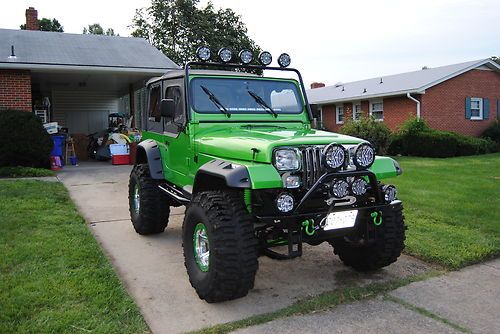 Custom jeep wrangler yj lifted 38' tires