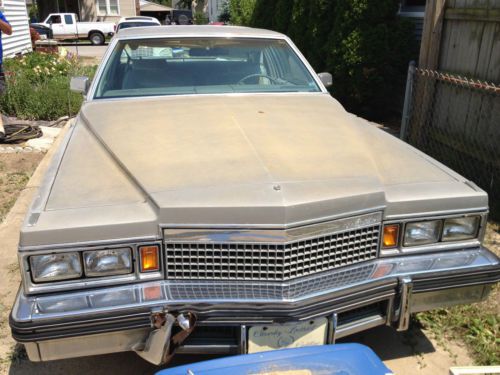 1979 silver cadillac coupe deville  no reserve