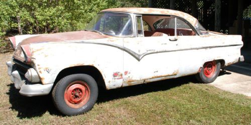 &#039;55 ford victoria/fairlane parts car-not for restoration-great trim &amp; moulding