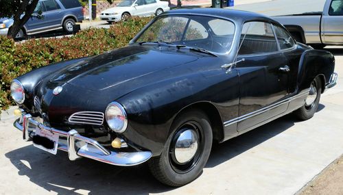 1965 karmann ghia volkswagen coupe type 1 black matching pan/shell