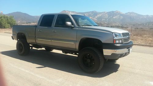 2003 chevy silverado truck crew cab 4x4 six inch lift 8.1 v8 alison five speed