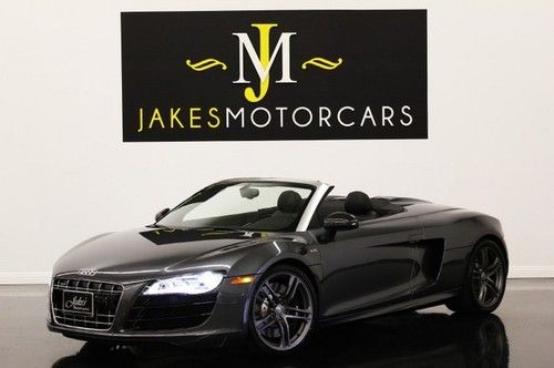 2011 r8 v10 spyder r-tronic, grey/black, $180k msrp! loaded!!