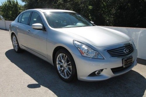 12 g37 sedan silver black leather navigation back up camera journey pkg. rwd