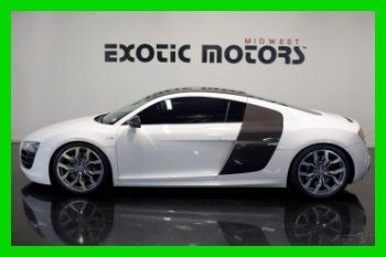 2011 audi r8 v10 6-speed, ibis white on black, carbon!16,801 miles,only $124,888