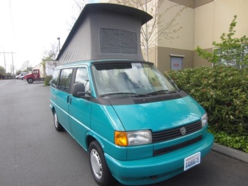 1993 volkswagen eurovan mv weekender camper poptop low miles all records!  lo mi