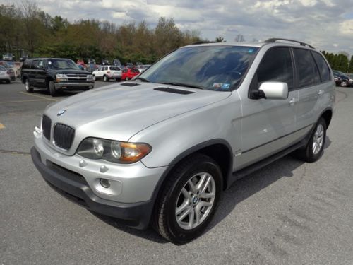 2005 bmw x5 awd suv low miles silver on black leather panoramic roof no reserve