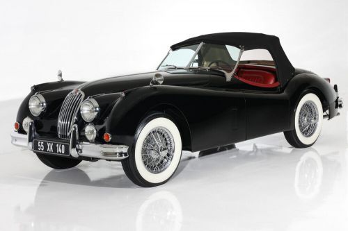 1955 jaguar xk exquisite black, red leather
