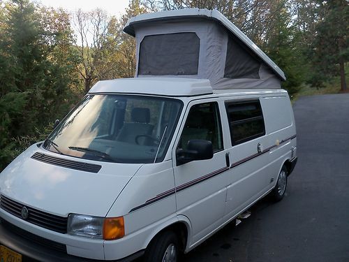 1995 volkswagen eurovan winnebago pop-top camper van 91k miles