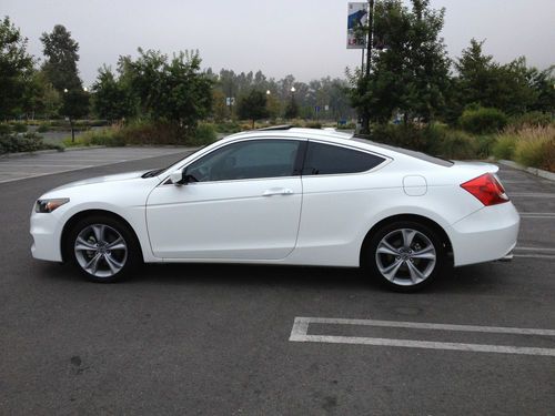 2012 honda accord ex-l coupe with navigation auto white/tan leather hid lights