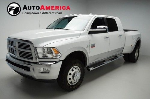 27k low miles ram 3500 4x4 truck mega cab white loaded with 6 speed manual