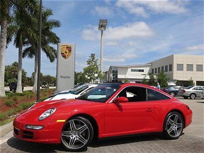 2007 porsche targa 4, one owner, certified, low miles, manual , guards red, mint