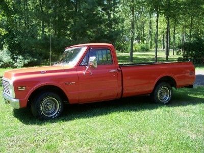 1972 chevy c10 truck, orange, automatic, 8' box, 47k miles,305 wih headers