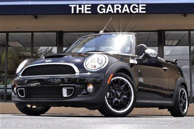 2012 mini cooper s convertible 6-spd trans,midnight black/carbon black,only 10k