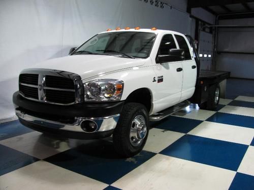 07 dodge ram 3500hd quad cab slt 4x4 drw manual..flatbed..6.7l diesel