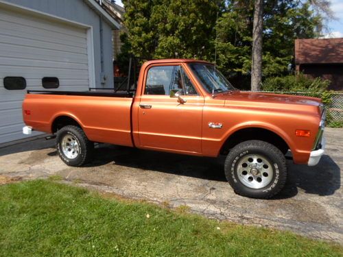 1971 gmc k1500 pick up long bed 4x4 4wd std cab long bed chevy chevrolet