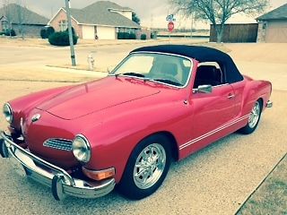 1973 volkswagen karmann ghia convertible, awesome red/black, drives fabulous!