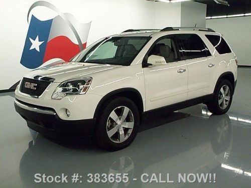 2011 gmc acadia slt 7-pass heated leather rear cam 36k texas direct auto