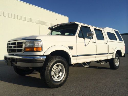 Clean 1997 ford f250 crew cab xlt 4x4 shortbed 7.3 powerstroke turbo diesel