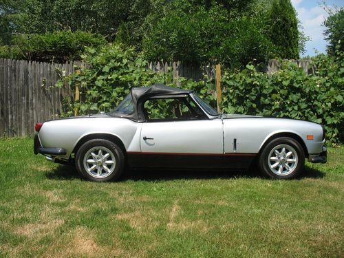 1963 triumph spitfire convertible silver sports car