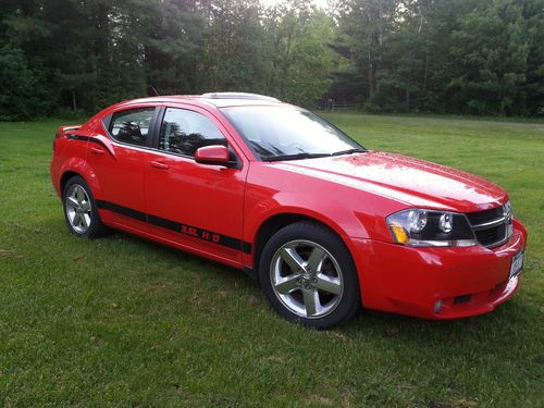 2009 dodge avenger r/t sedan 4-door 3.5l red excellent condition