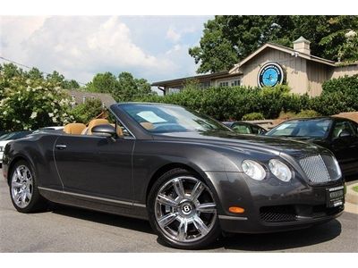 2008 bentley cont. gtc,wood/hide wheel,burl walnut,1-owner,20"chrome,rear cam!