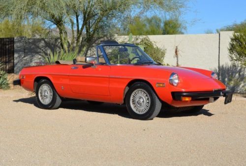 1981 alfa romeo spider, ca-az from new, one family 30 years, 68k miles, all orig