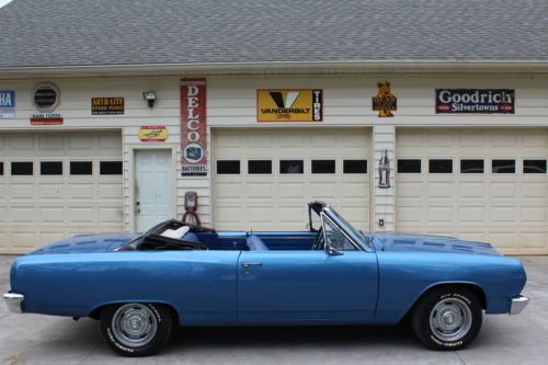 1965 chevelle convertible....metallic blue paint....nice interior