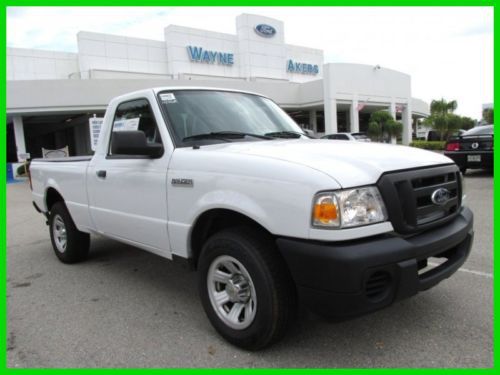 11 white 2.3l i4 3-passenger automatic ranger *tow hitch *bed liner *abs brakes
