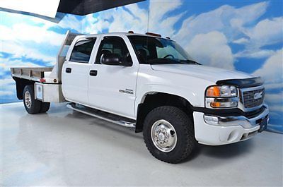 2007 gmc sierra 3500 flat bed - flatbed - 4x4 - crew cab - work truck - diesel