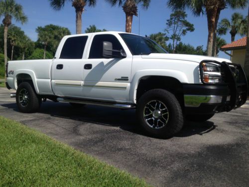 2006 chevrolet silverado 2500 hd lt crew cab pickup 4-door 6.6l / train horns!