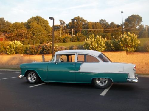 1955 chevy chevrolet 2 door sedan hot rod mini tubbed 383 stroker muncie 4 speed