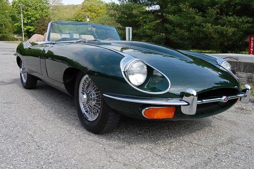 1969 jaguar xke roadster beautiful restoration! british racing green with tan