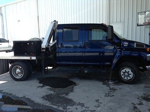 2007 chevrolet 4500 kodiak flatbed crane truck