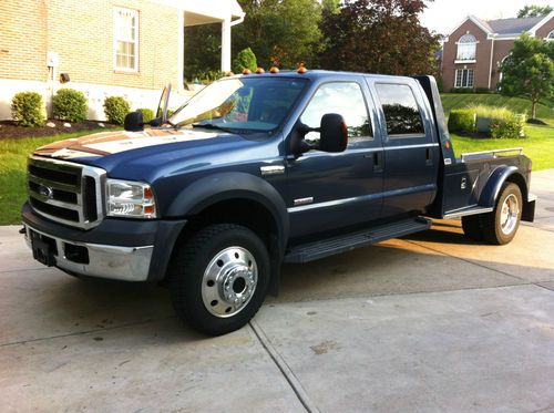 2006 ford f-550 lariat 4x4 western bed 4door loaded low miles turbo diesel crew