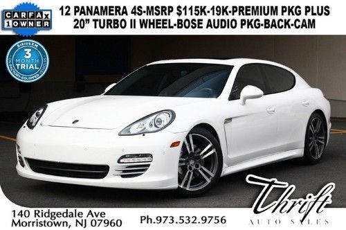 12 panamera 4s-19k-premium pkg plus-20 turbo ii wheel-bose audio pkg-back-cam