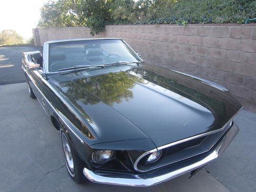 1969 ford mustang convertible v8 302  original 1969 lic plate tag vg conditio