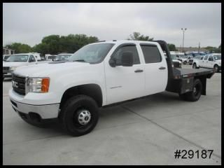 3500 duramax diesel crewcab 9' cm flatbed dually tool boxes - we finance!