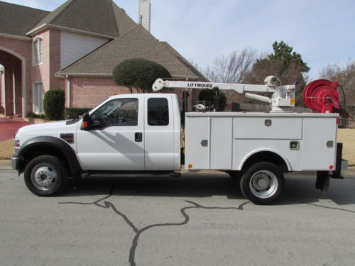 2008 ford f450 super duty super cab utility crane work truck