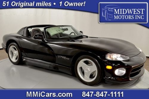 1995 dodge viper rt10 black collector&#039;s car - 51 original miles rt/10 srt