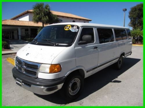 02 white ram3500 5.2l v8 15-passenger van *rear climate ctl *low mi *one owner