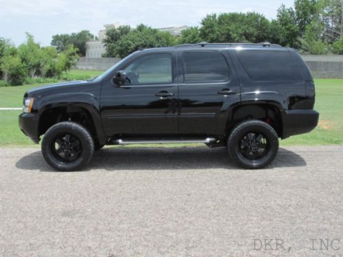 2011 tahoe lt3 z71 4x4 black/black 4&#034; rancho lift nav 31k roof 20&#039;s tv all black